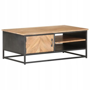 Stolik kawowy, 90x50x35, lite drewno akacjowe
