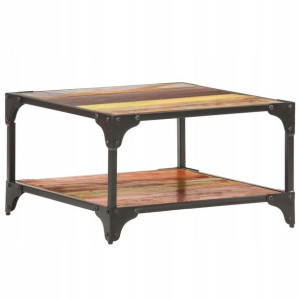 Stolik kawowy, 60 x 60 x 35 cm, lite drewno