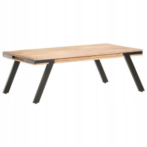 Stolik kawowy, 114x65x40 cm, lite drewno mango