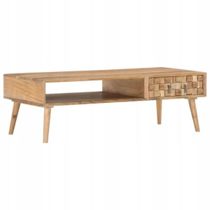 Stolik kawowy, 110x50x35 cm, lite drewno akacjowe