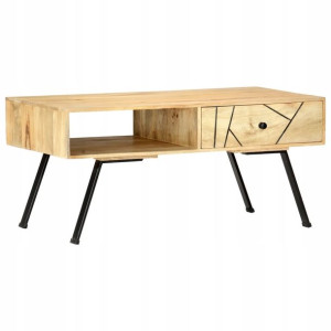 Stolik kawowy, 95 x 50 x 42 cm, lite drewno mango