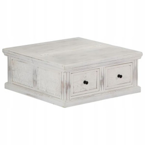 Stolik kawowy, 70 x 70 x 30 cm, lite drewno mango