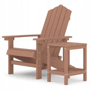 Krzesło ogrodowe Adirondack, HDPE, brązowe