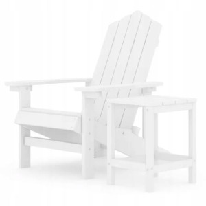 Krzesło ogrodowe Adirondack, HDPE, białe