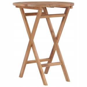 Składany stół ogrodowy, 60 cm, lite drewno tekowe
