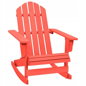 Ogrodowy fotel bujany Adirondack, lite drewno