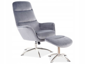 Fotel Nixon Velvet Szary Bluvel 14