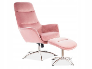 Fotel Nixon Velvet Antyczny Róż Bluvel 52