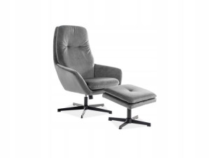 Fotel Ford Velvet Szary Bluvel 14