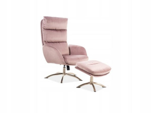 Fotel Monroe Velvet Róż Antyczny Bluvel 52
