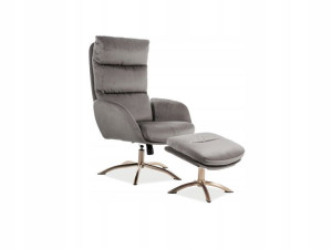 Fotel Monroe Velvet Szary Bluvel 14