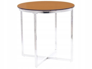 Ława Crystal B Szkło Dymione Bursztynowe/srebrny F