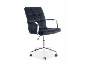 Fotel Obrotowy Q-022 Velvet Czarny Bluvel19