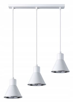 NOWOCZESNA Lampa wisząca TAZILA 3 biała [ES111]