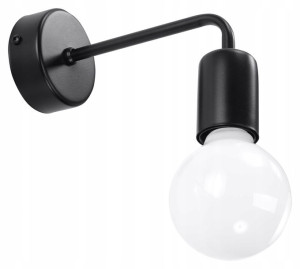 Minimalistyczny Kinkiet DUOMO Czarny LED SOLLUX