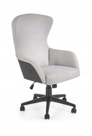 DOVER fotel gabinetowy jasny popiel / czarny