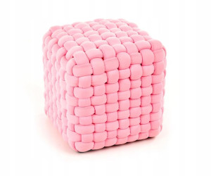RUBIK pufa jasny różowy
