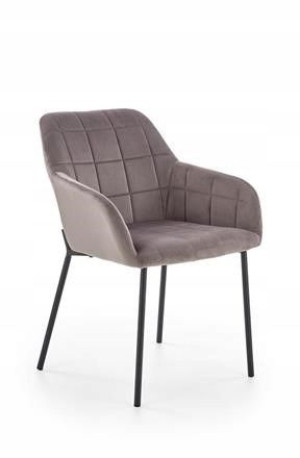 Krzesło Wypoczynkowe K305 Tkanina Velvet Popielaty