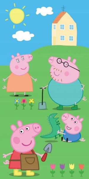Ręcznik Bawełniany 70x140 Świnka Peppa Imie Haft