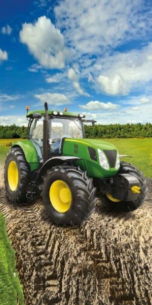 Ręcznik Bawełniany 70x140 Traktor Wieś Imie Haft