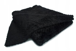 Czarny Kocyk 75x100 Pluszowy Koc Do Wózka Kołyski