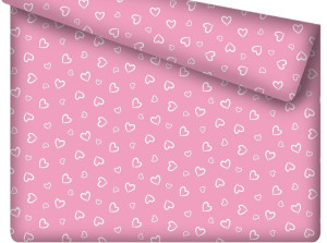 Prześcieradło Bawełniane 60x120 z Gumką Serca Love
