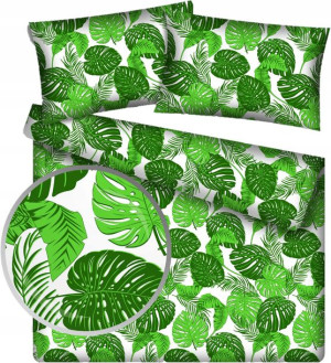 Pościel 160x200 Dziecięca Palmy Monstera Liście