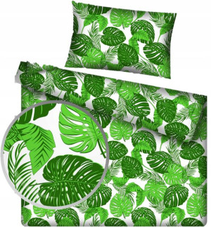 Pościel 140x200 Dziecięca Palmy Monstera Liście