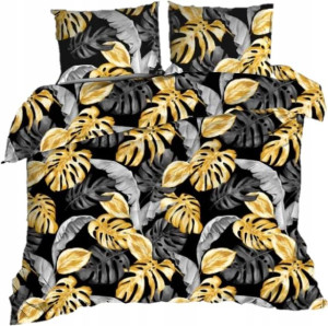 Pościel Flanelowa 160x200 Palmy Monstera Flanela