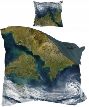 Pościel 140x200 Młodzieżowa Mapa Świata Planeta