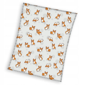 Koc 130x170 Pies Corgi Piesek Haft Imię z Haftem