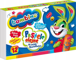 Kredki Pastele Olejne Bambino Miękkie 12 Kolorów