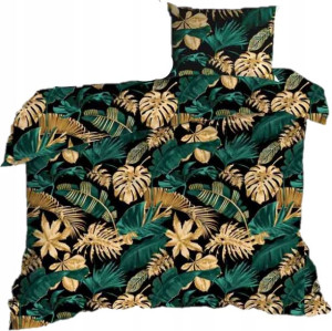 Pościel 100x135 Liście Palmy Bawełniana Monstera