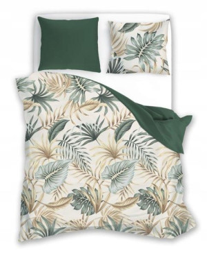 Pościel Bawełniana 160x200 Monstera Liście Palmy