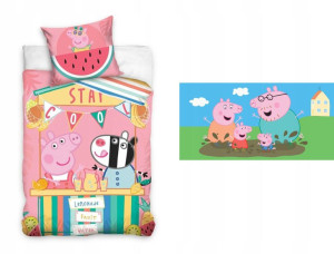 Pościel 160x200 Ręcznik 70x140 Świnka Peppa Pig