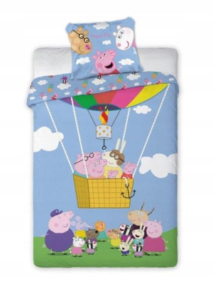 Pościel 160x200 Dziecięca Świnka Peppa Pig Bawełna