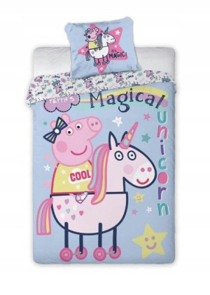 Pościel 160x200 Dziecięca Świnka Peppa Pig Bawełna