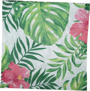 Bawełniana Poszewka 40x40 Monstera Liście Kwiaty