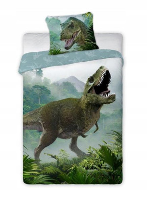 Pościel Bawełniana 140x200 Dinozaury Dino T-Rex