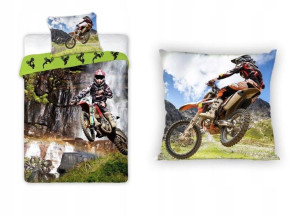 Pościel Poduszka 160x200 Kross Motor Cross Zestaw