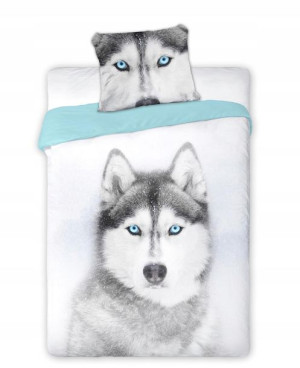 Pościel 160x200 Bawełniana Pies z Psem Husky Dog