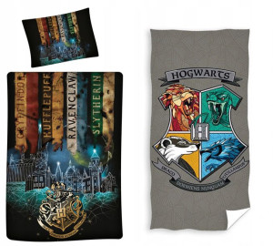 Pościel 140x200 Harry Potter Ręcznik 70x140 Zestaw