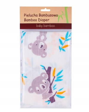 Pielucha Bambusowa Kocyk Muślinowy 90x90 Otulacz