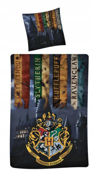 Pościel 140x200 Bawełniana Harry Potter Hogwarts