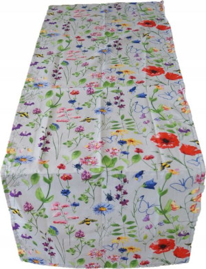 Bieżnik Obrus 40x140 Bawełniany Kwiaty Kwiatki