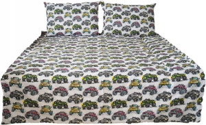 Pościel 160x200 Młodzieżowa Jeep Auta Monster Truc