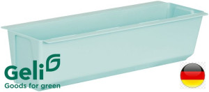 Doniczka +uchwyty do montażu na paletę lub płot Easy 37x10x10cm niebieska