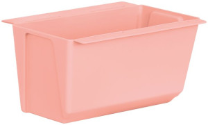 Doniczka +uchwyty do montażu na paletę lub płot Easy 18x10x10cm  różowa