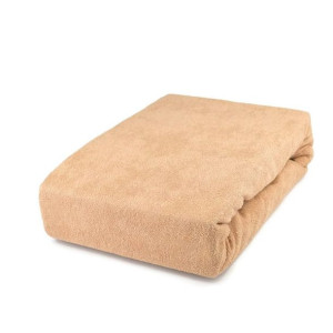 Prześcieradło FROTTE Z GUMKĄ 220x200 BEŻOWE