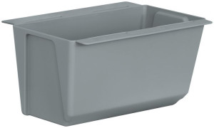 Doniczka +uchwyty do montażu na paletę lub płot Easy 18x10x10cm  szara
